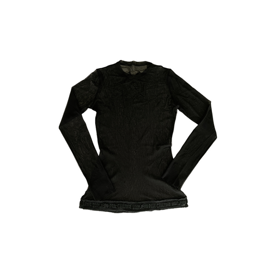 JEAN PAUL GAULTIER MESH EMBROIDERED TOP