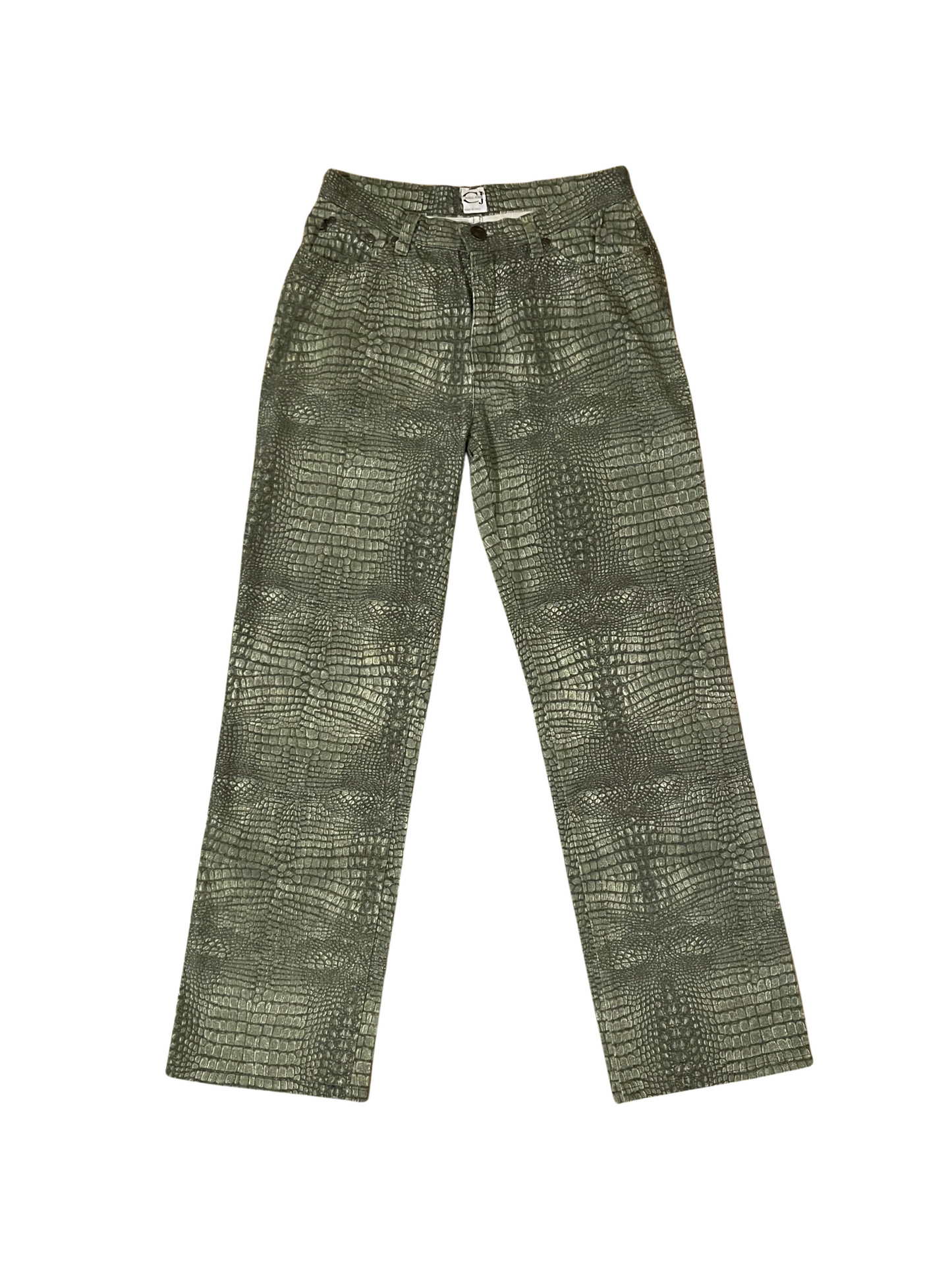 JUST CAVALLI CROCODILE PRINT TROUSERS